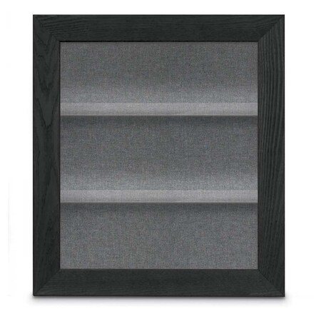 United Visual Products Indoor Enclosed Combo Board, 42"x32", White Frame/Black & Cork UVCB4232W-BLACK-CORK
